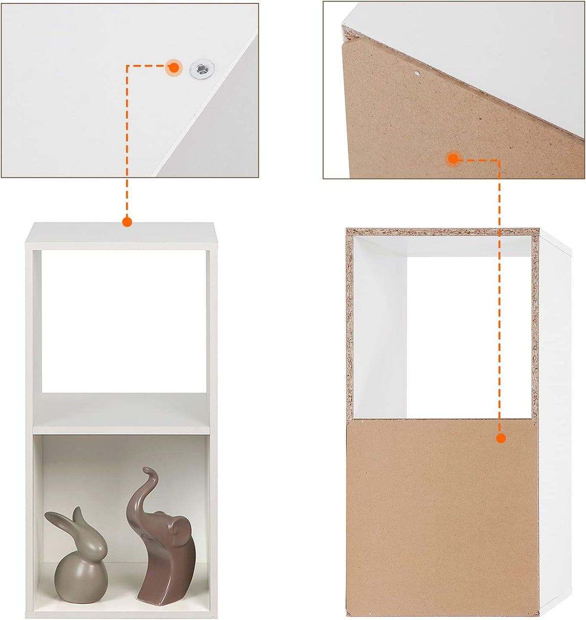 White 6-Cube Wooden Storage Organizer B979109