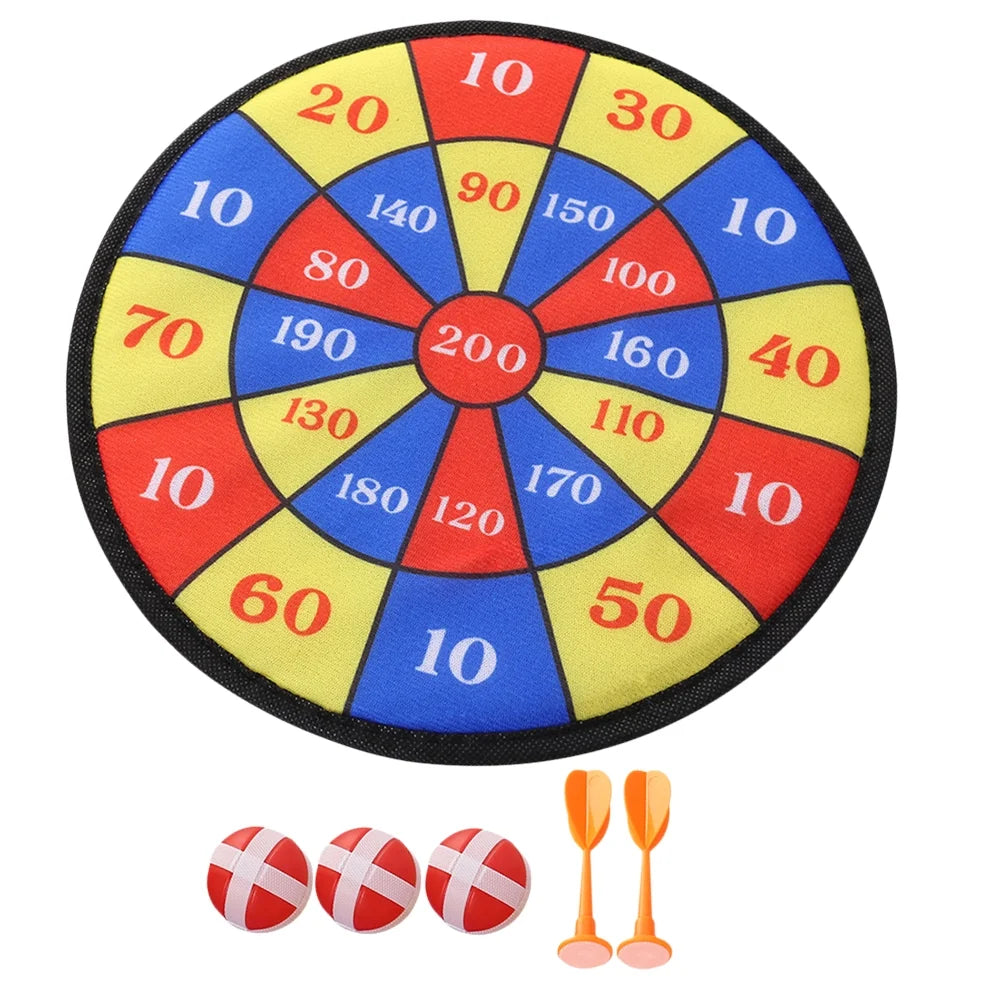 Self-adhesive Dartboard Toy Set with Darts Target, 2pcs Balls, 2pcs Darts H8039