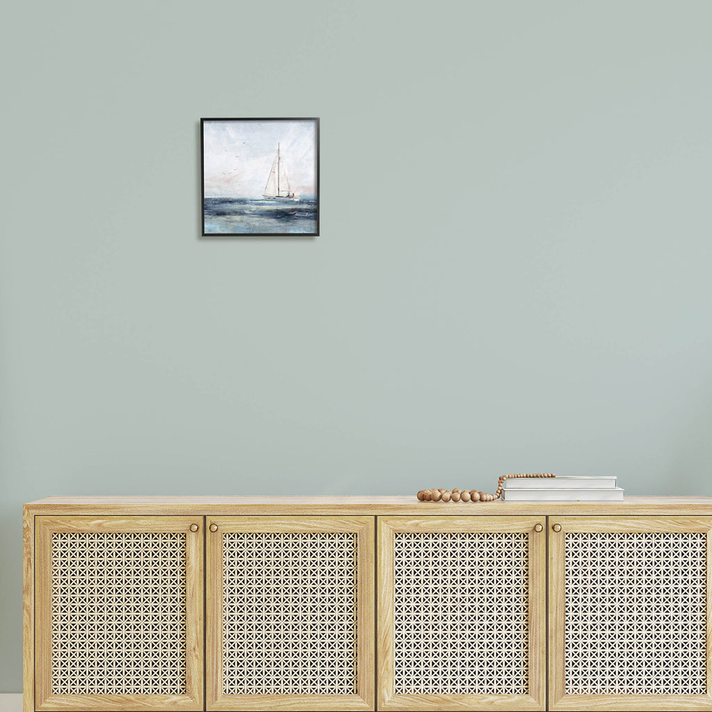 Black Framed Nautical Sailboat Painting Wall Art Y345
