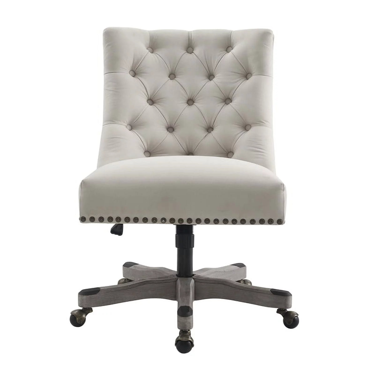 Wood Upholstered Office Chair in Natural Beige J843968