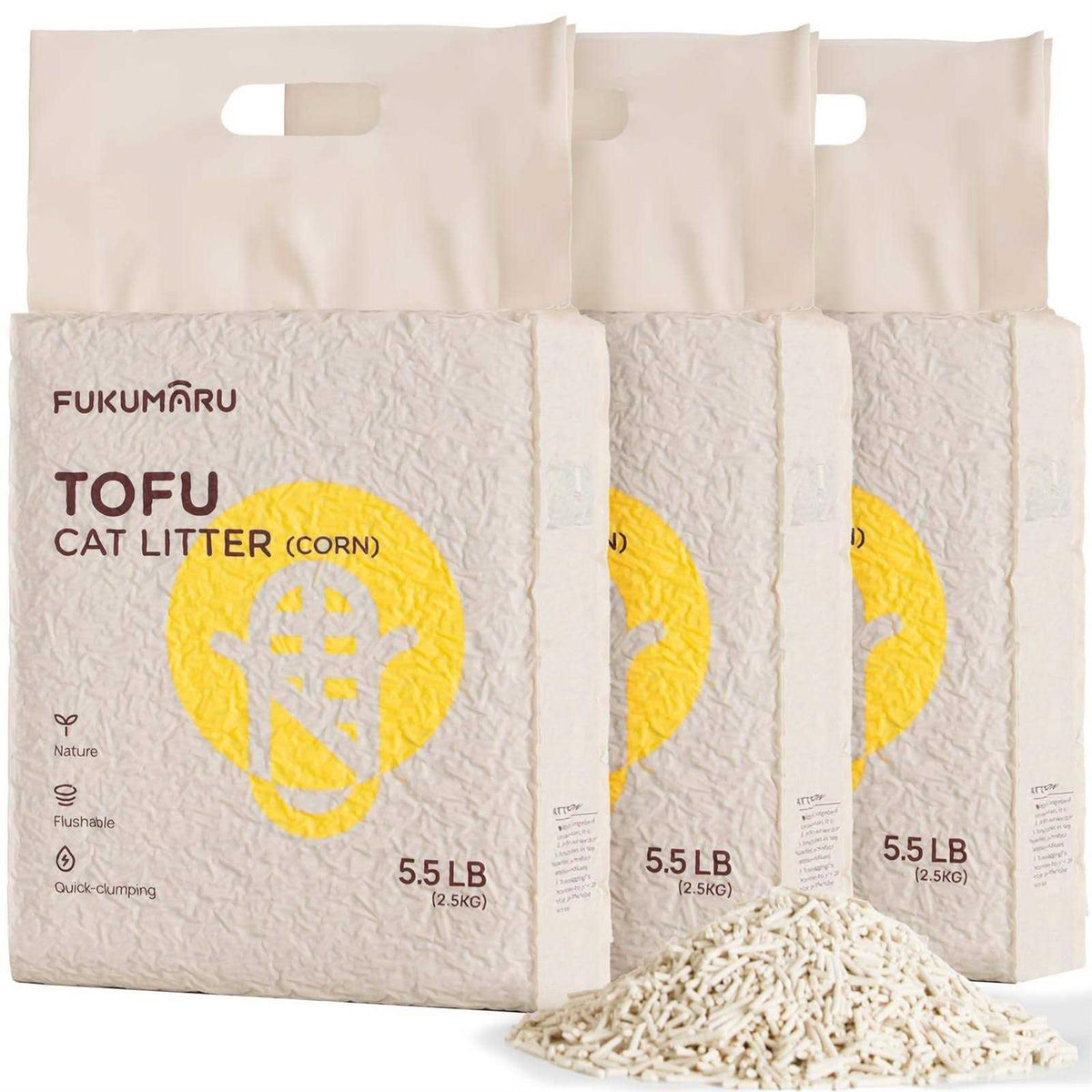 Tofu Cat Litter Clumping Dust Free Unscented Flushable Lightweight Low Tracking W2075