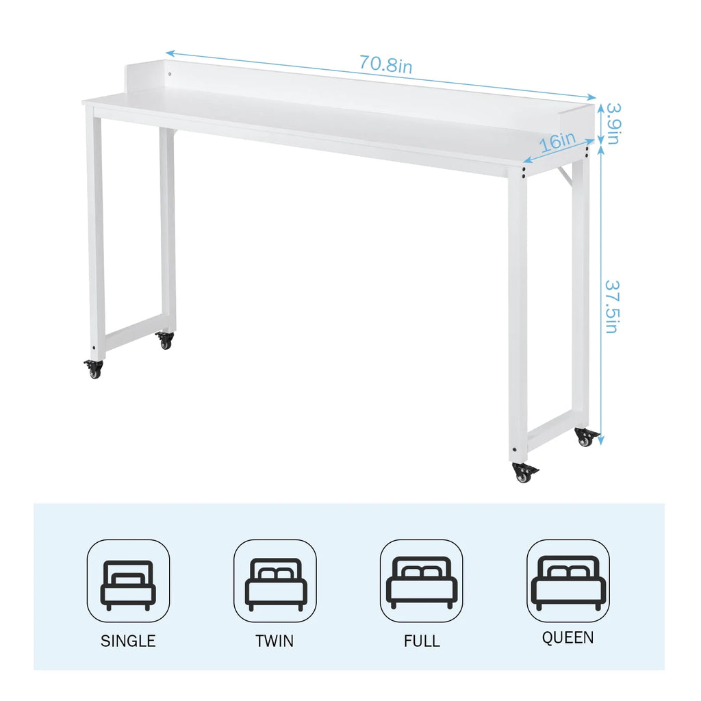 70.8 Overbed Table with Wheels L42369