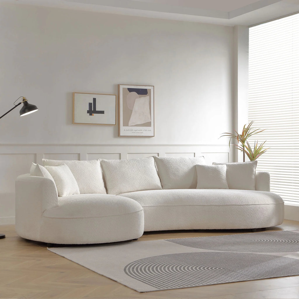 Modern Vintage Velvet Sectional Sofa with Chaise Y28384