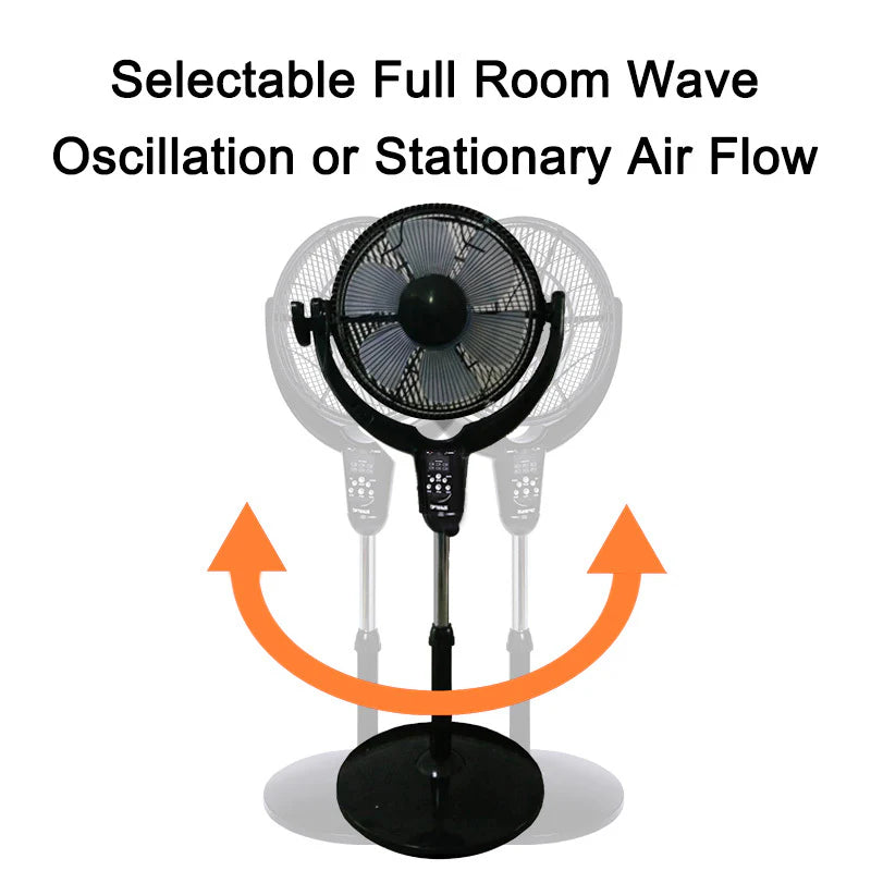 14'' Pedestal Fan with Remote LED Timer Y772948