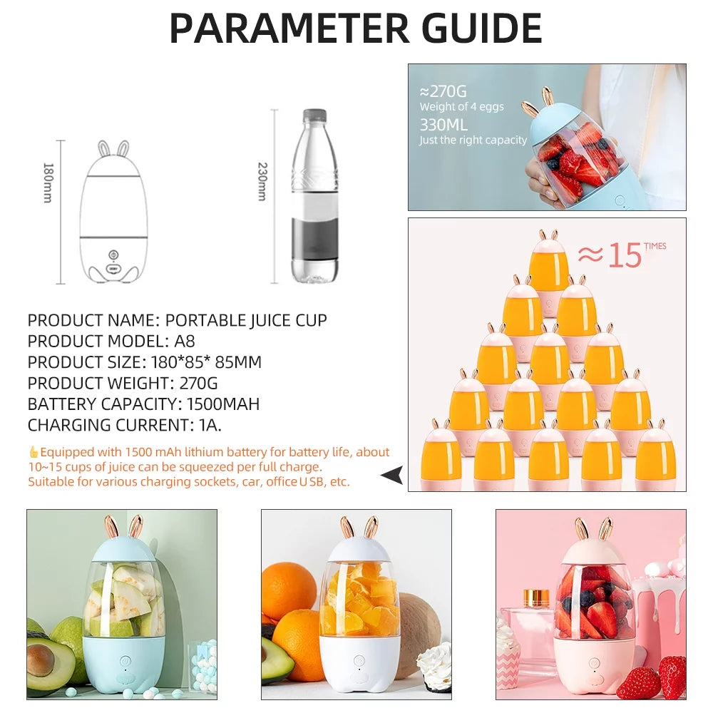 Portable USB Electric Juicer Blender Z1911