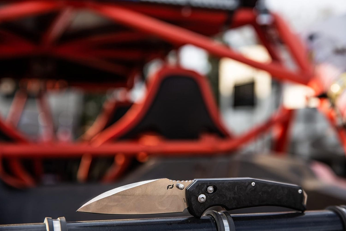 8.75in S35VN Steel Blade Folder with Forged Carbon Fiber Handle B238