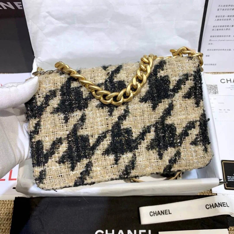 Tweed Leather Coin Purse W210912