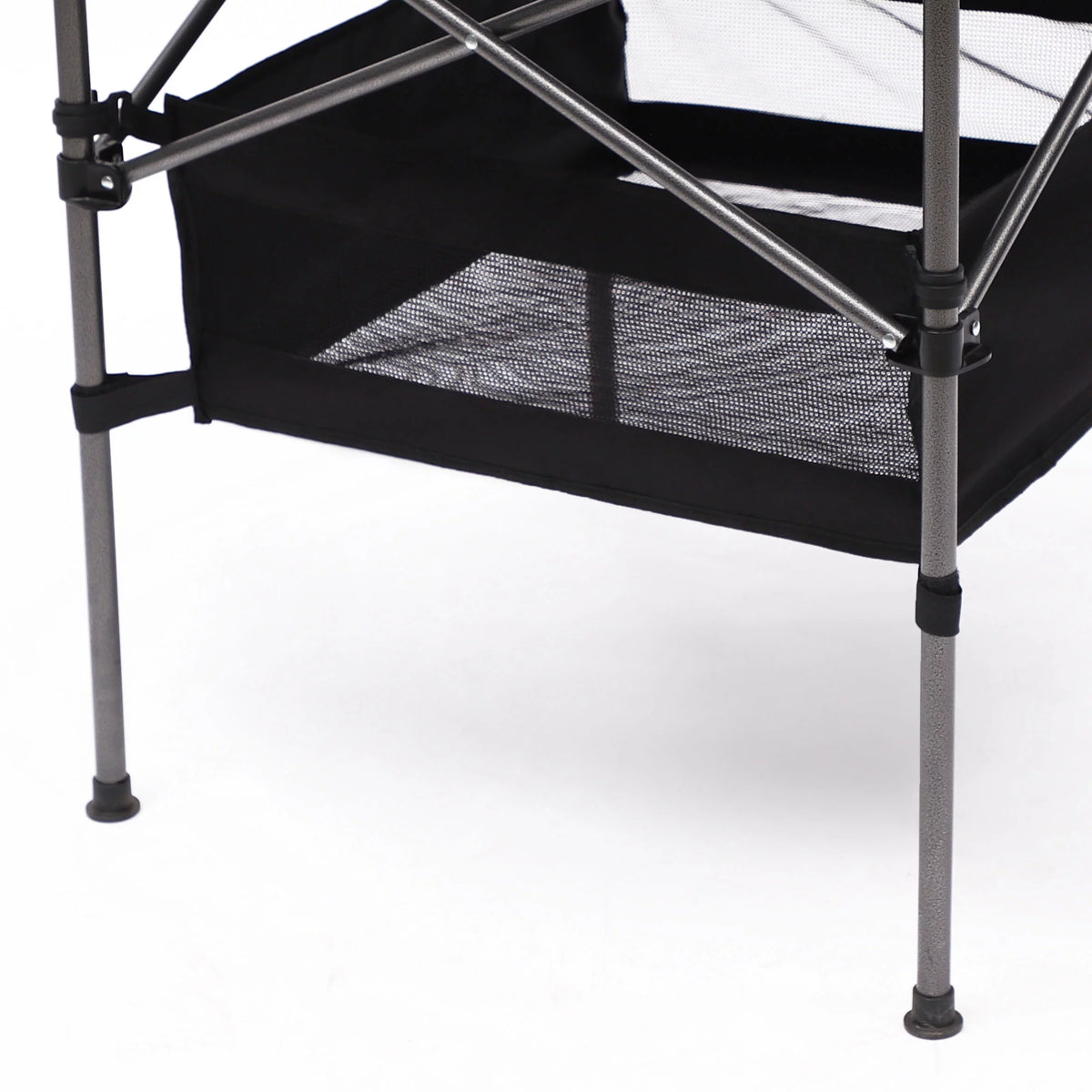 Portable Square Folding Table with Carrying Bag, Roll-up Top, Aluminum Frame, Black Y87291