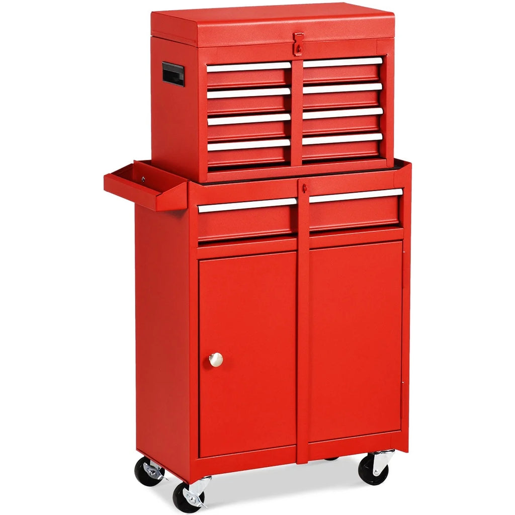 5 Drawer Rolling Metal Tool Chest Cabinet Black F526
