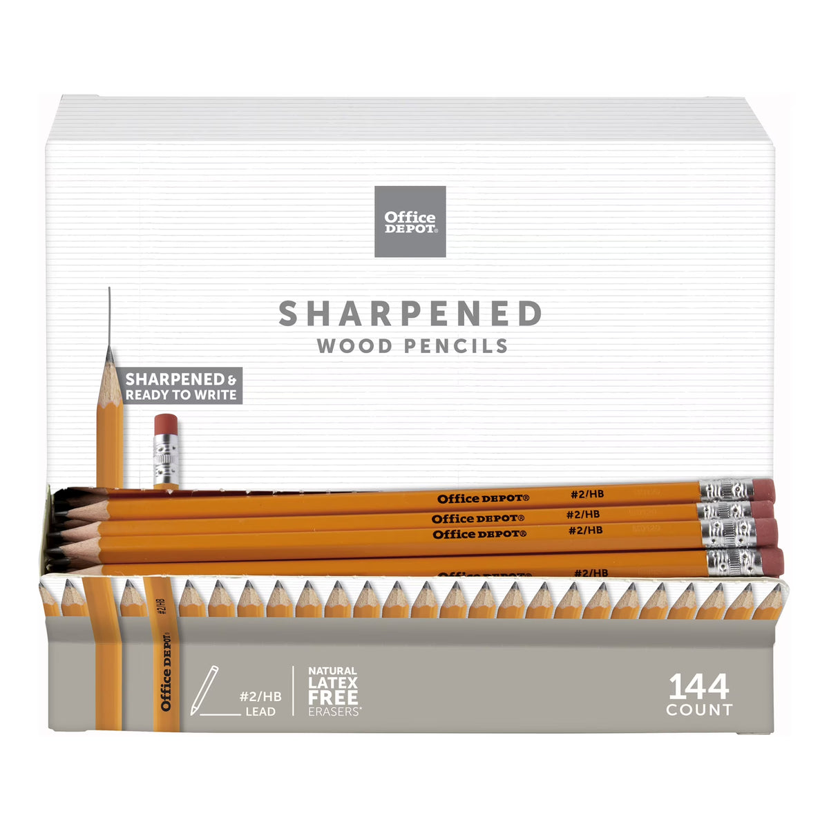Yellow Woodcase Pre-Sharpened Pencils, 2.2 mm, HB, Box of 144 W696296