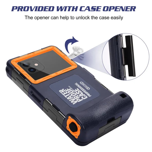 Waterproof UnderWater Case for Phones Up to 6.9 Inch with Lanyard N1974