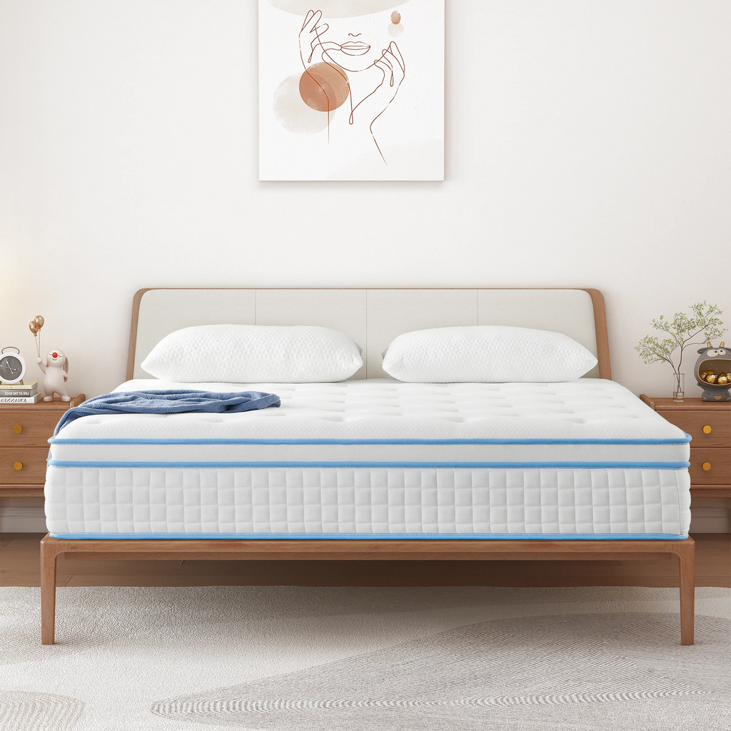 Queen 14 Inch Hybrid Gel Memory Foam Pocket Innerspring Mattress O7322