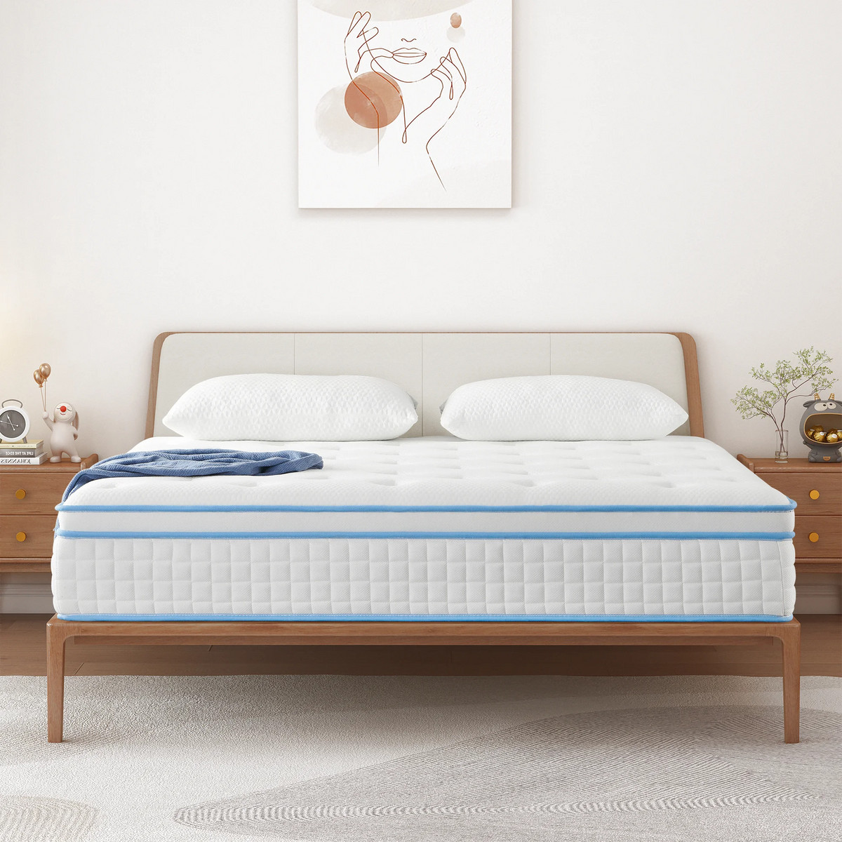 Queen 14 Inch Hybrid Gel Memory Foam Pocket Innerspring Mattress O7322