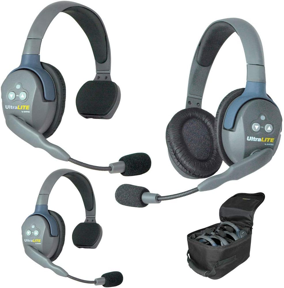 3-Person Headset System with Headphone and Microphone Cleaning Kit E632