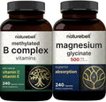 Magnesium Glycinate 500mg & Vitamin B Complex 240 Veggie Capsules J97163