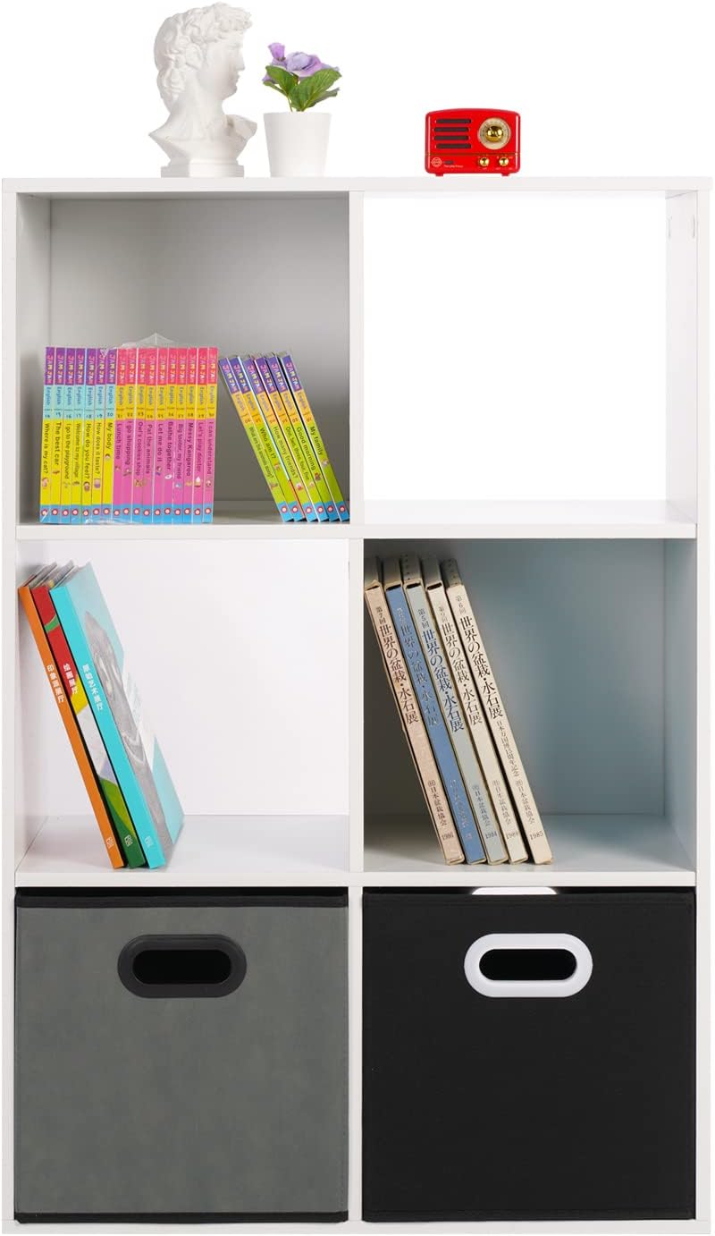 White 6-Cube Wooden Storage Organizer B979109