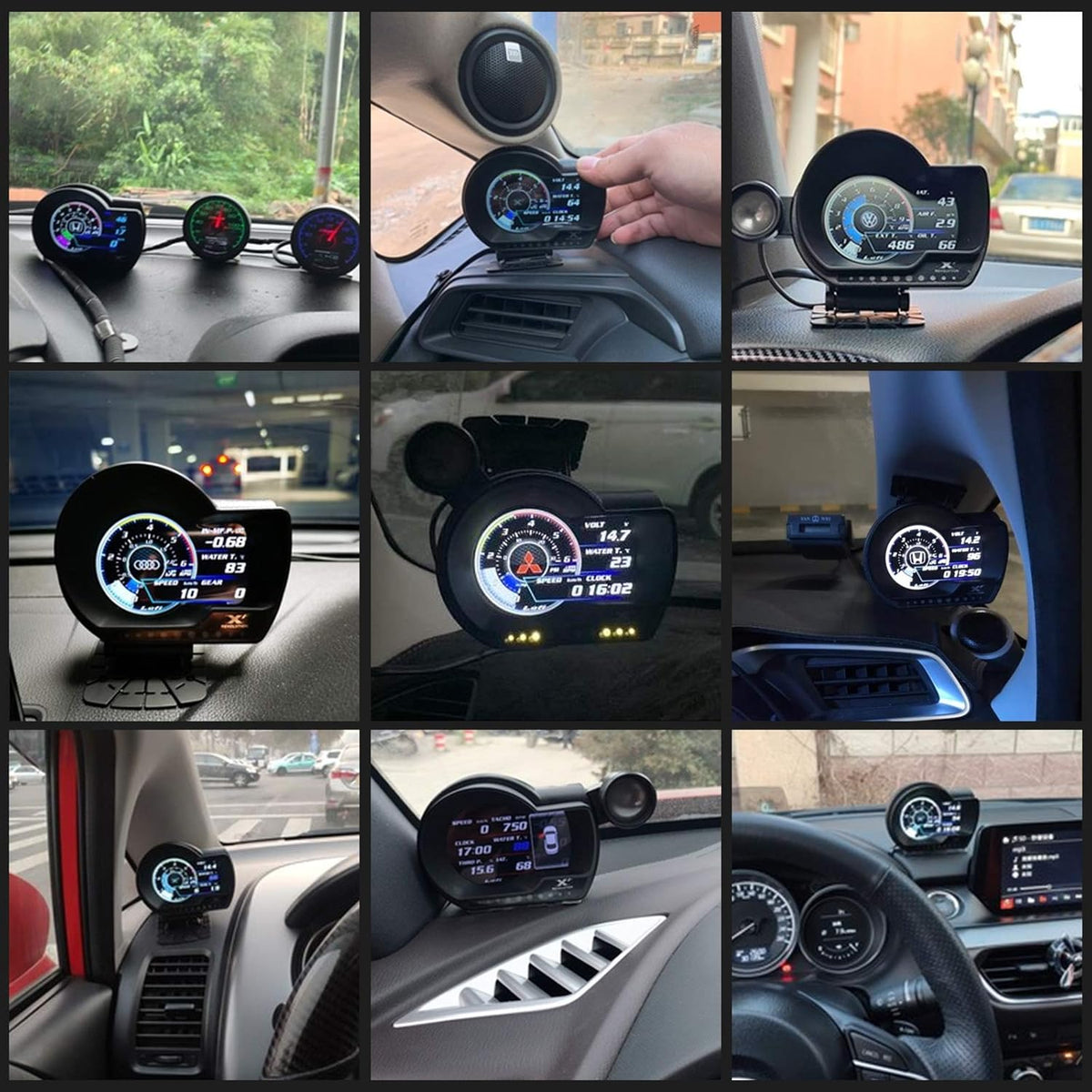 Multifunctional OBD2 Gauge Heads Up Display Scanning Tool M266
