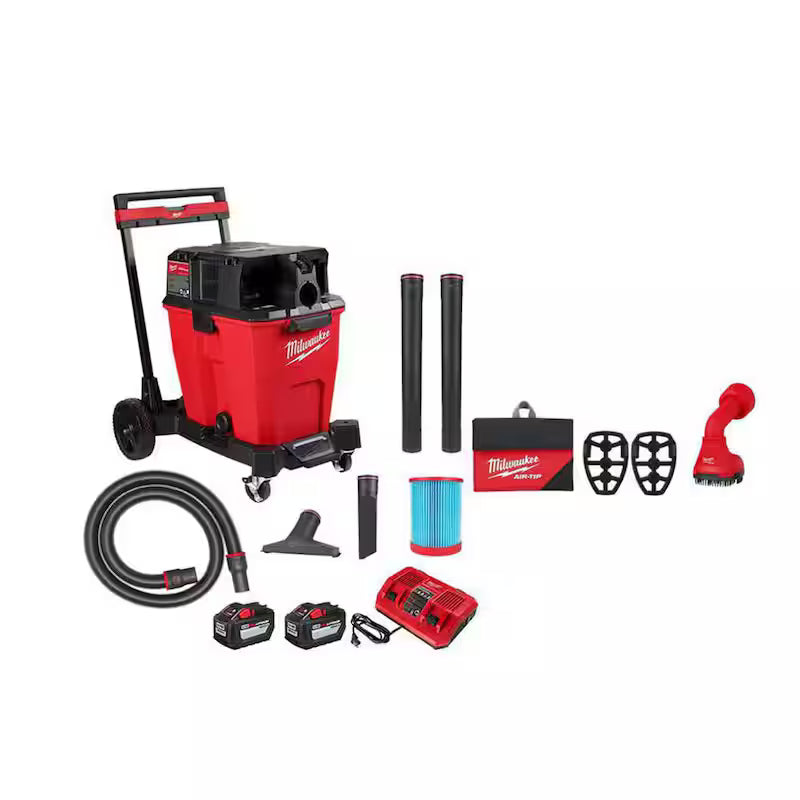 12 Gal. Cordless Wet/Dry Shop Vac Kit with Swiveling Palm Brush Tool Q57224