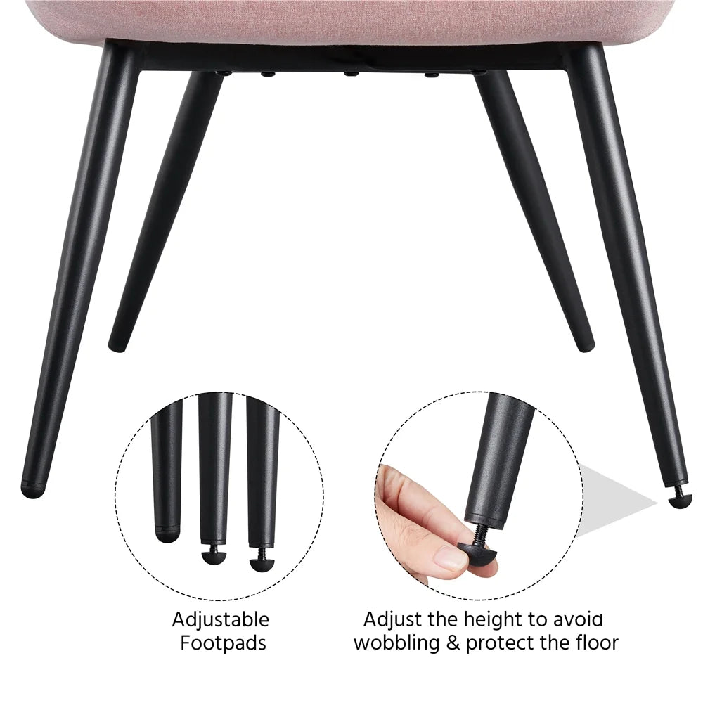 Pink Upholstered Fabric Accent Chair N41612