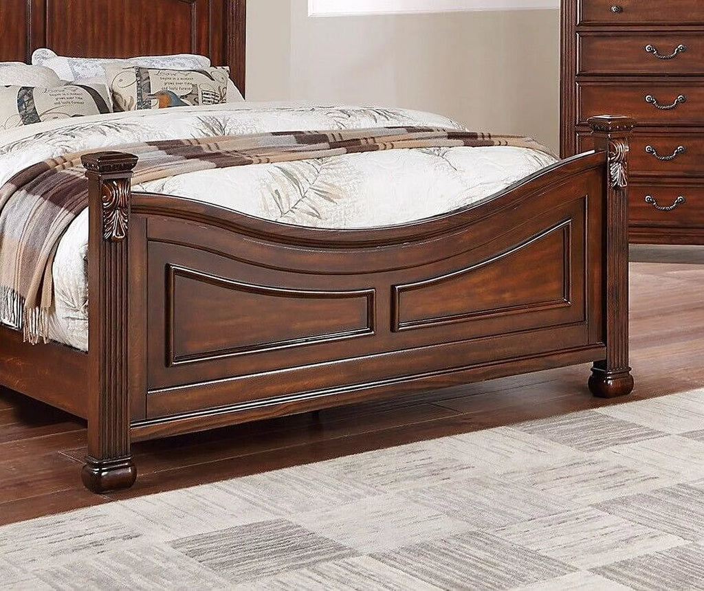 King Size Bed with Floral Headboard U9138