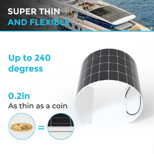 200 Watt 12 Volt Flexible Monocrystalline Solar Panel S9581