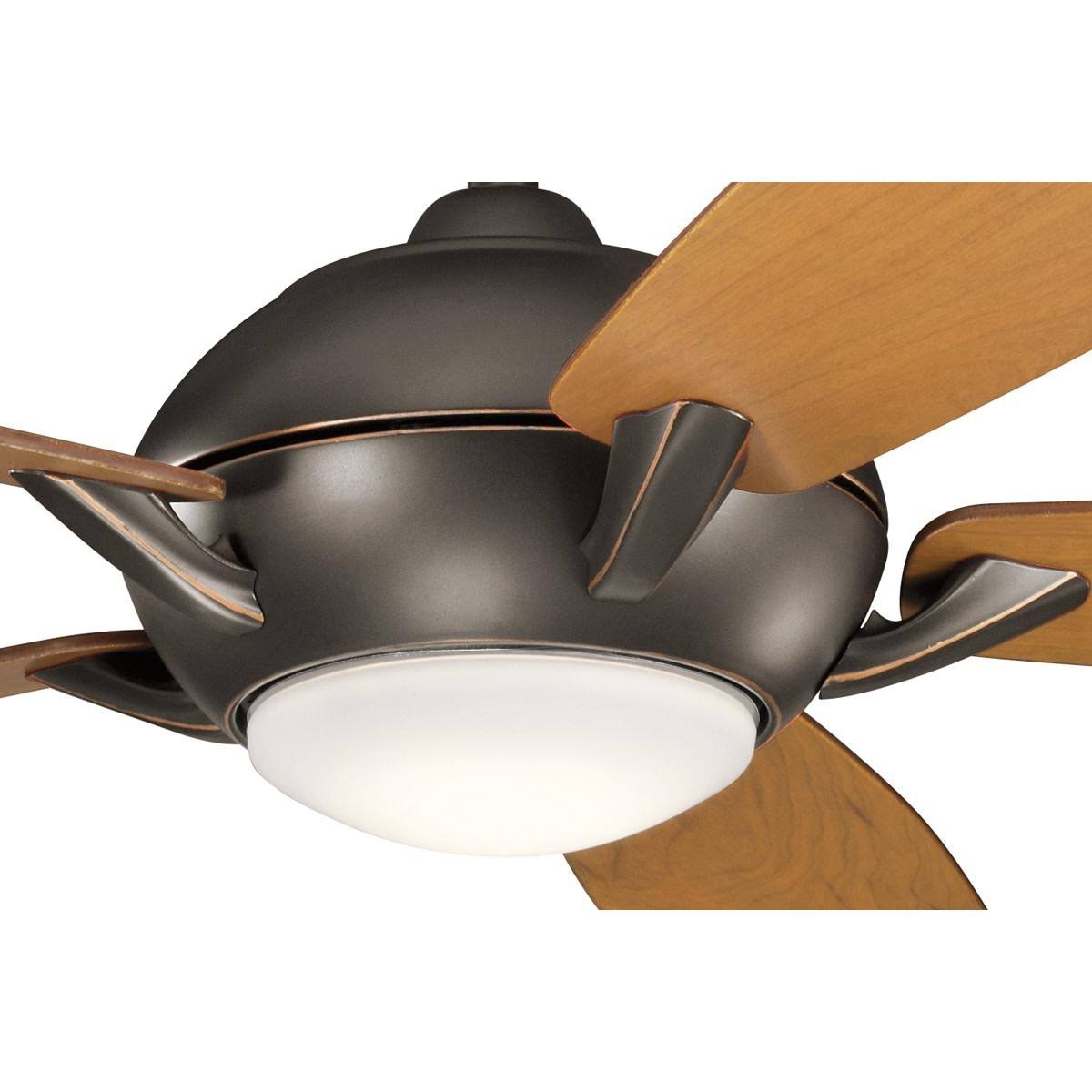 Brushed Stainless Steel LED Ceiling Fan O77205