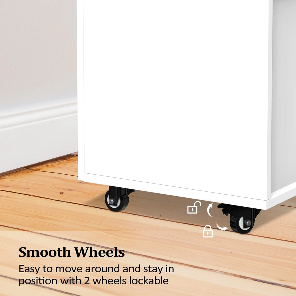Salon Trolley with Wheels, 2 Drawers & 1 Storage Cabinet E12177