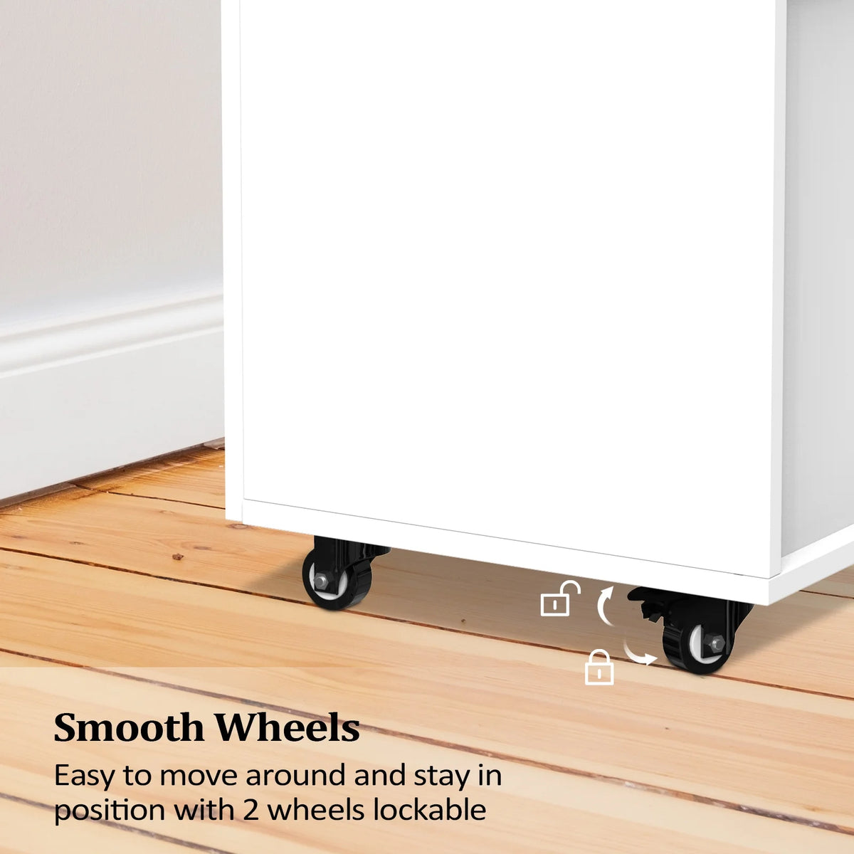Salon Trolley with Wheels, 2 Drawers & 1 Storage Cabinet E12177