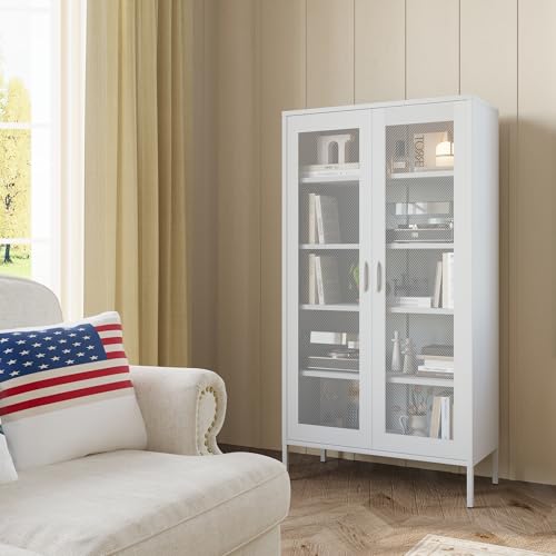 5 Tier Metal Storage Cabinet with 2 Barn Door M8252