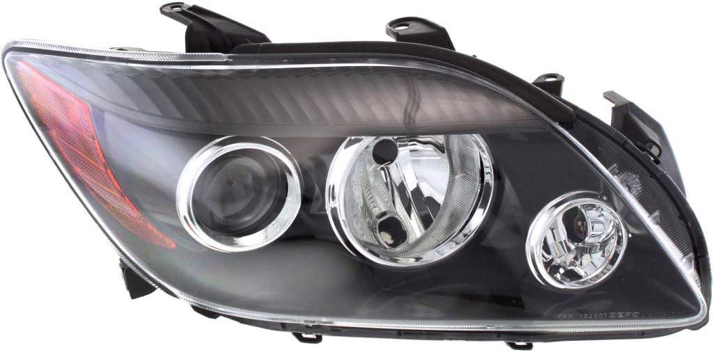 Passenger Side Head Light Assembly Black Housing F99532