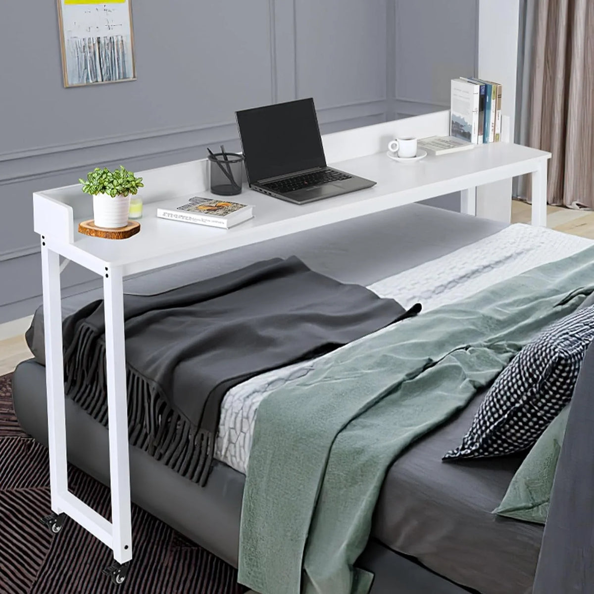 70.8 Overbed Table with Wheels L42369