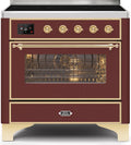 Burgundy Induction Range with Electric Oven W837