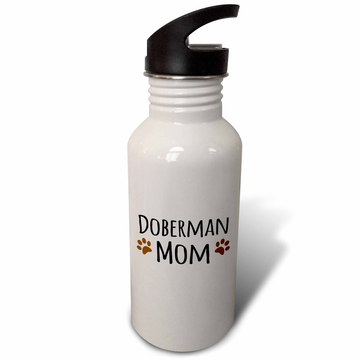 Brown Muddy Paw Prints 21 oz Sports Water Bottle D974