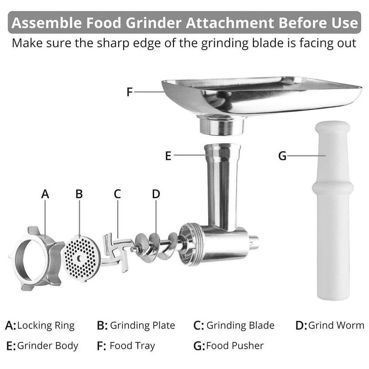 Stainless Steel Sausage Stuffer Attachment G961