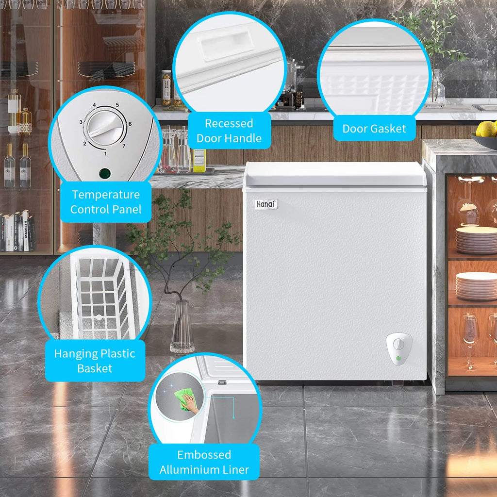 5.0 Cubic Chest Freezer with Removable Storage Basket R8170