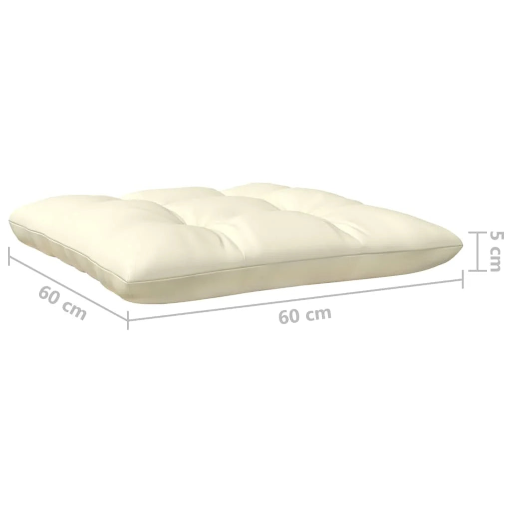 Solid Pinewood Patio Sofa with Cushions Q984834