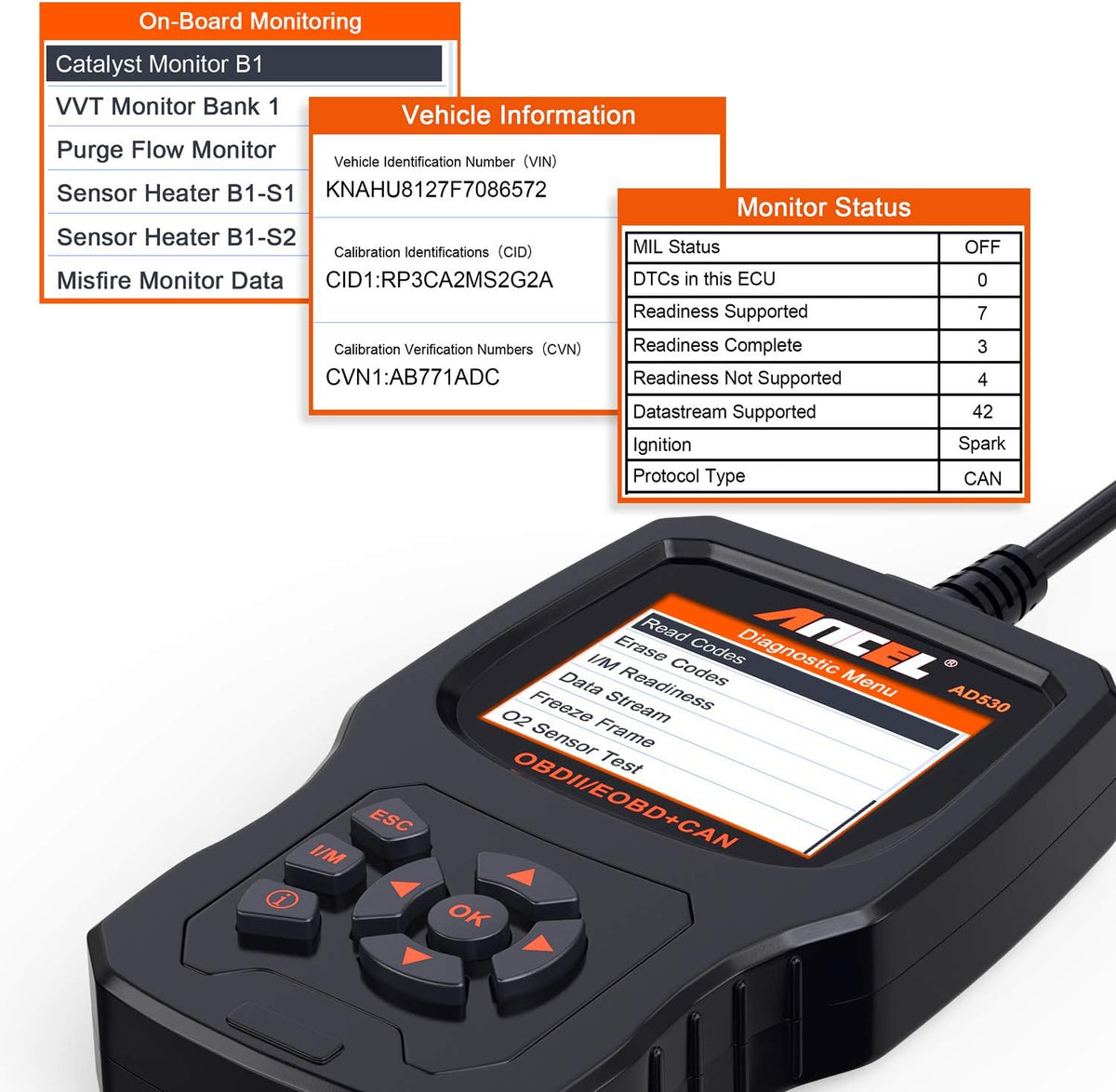 OBD2 Scanner Code Reader Diagnostic Scan Tool Pack of 2 Z772
