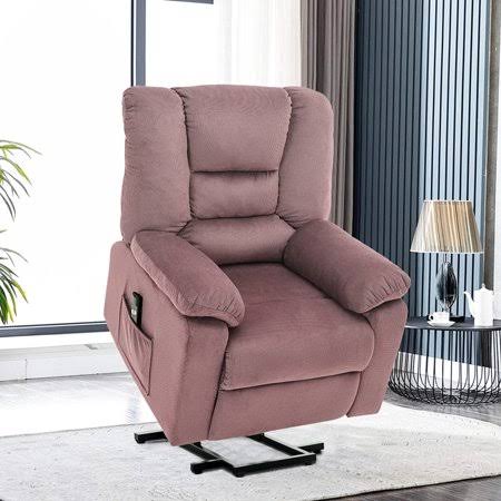 Velvet Power Lift Recliner Sofa D648