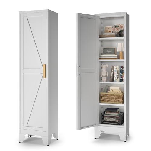 5 Tier Metal Storage Cabinet with 2 Barn Door M8252