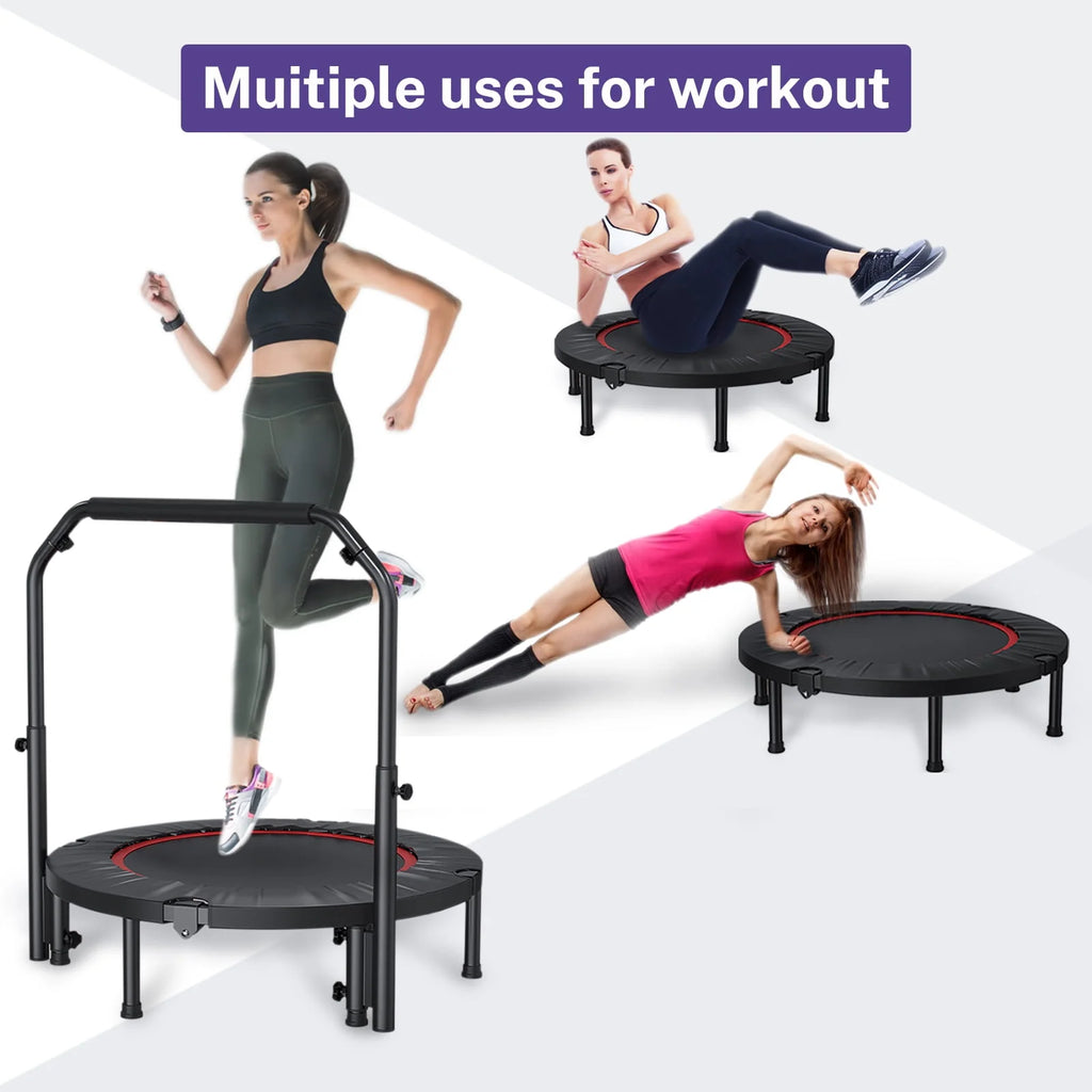 40 Fitness Mini Trampoline with Adjustable Handle J9838