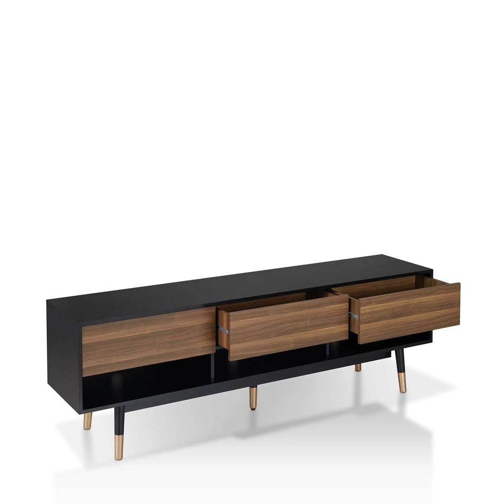 Black 71-inch 3-Shelf TV Console X327586