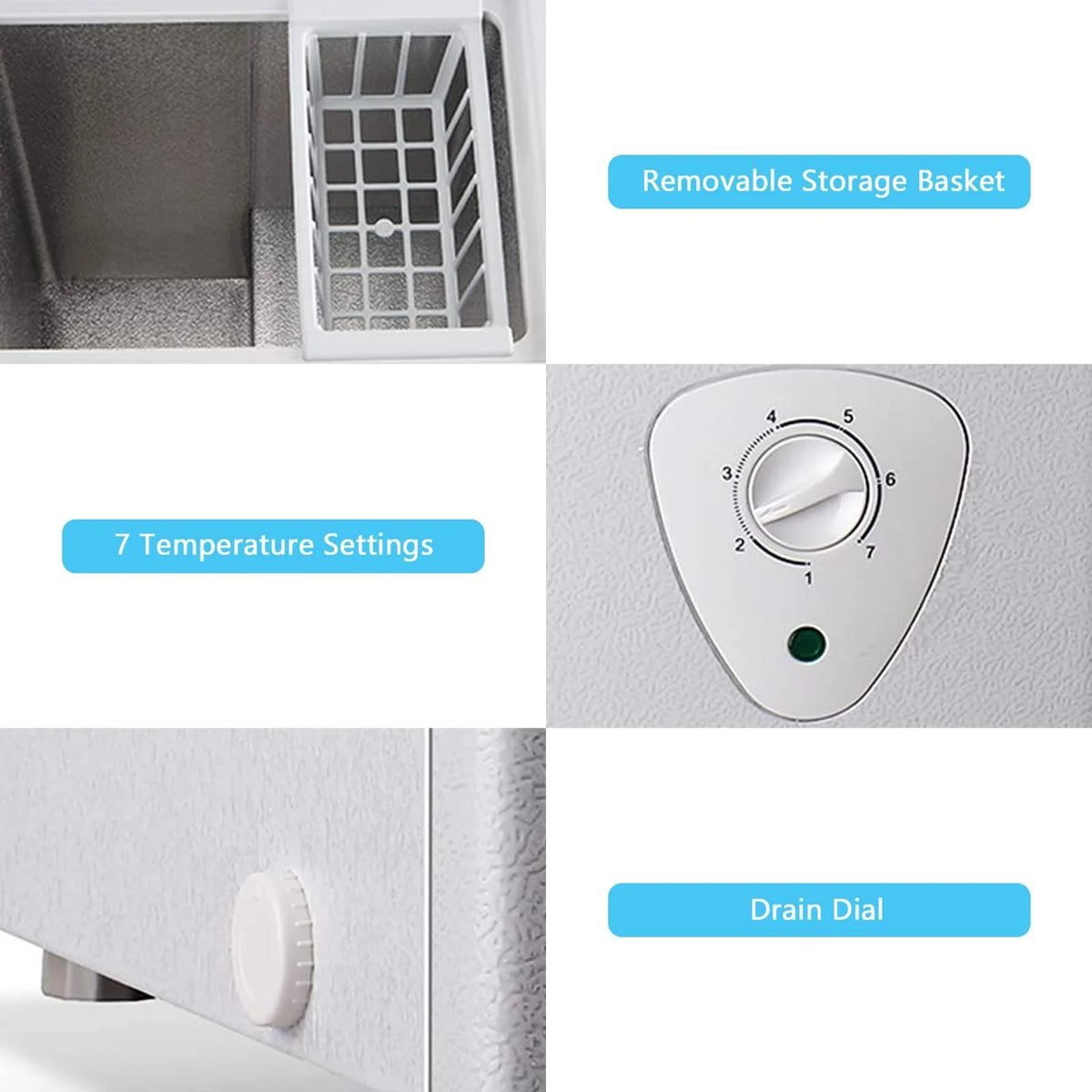 5.0 Cubic Chest Freezer with Removable Storage Basket R8170