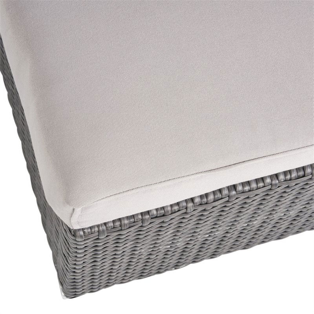 Grey Wicker Sectional with Aluminum Frame X8338