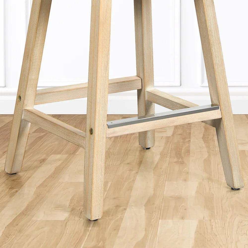 Swivel Counter Stool with Rubber Wood L2233
