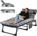 Portable Folding Camping Cot Bed with Mattress & Pillow I21660
