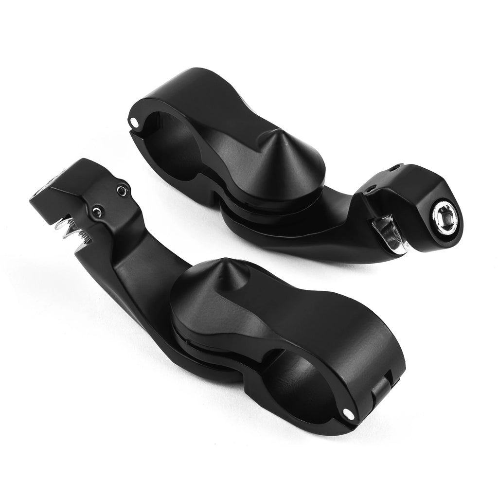 Black Angled Adjustable Highway Foot Peg Mounting Kit, 1 Pair Z25038
