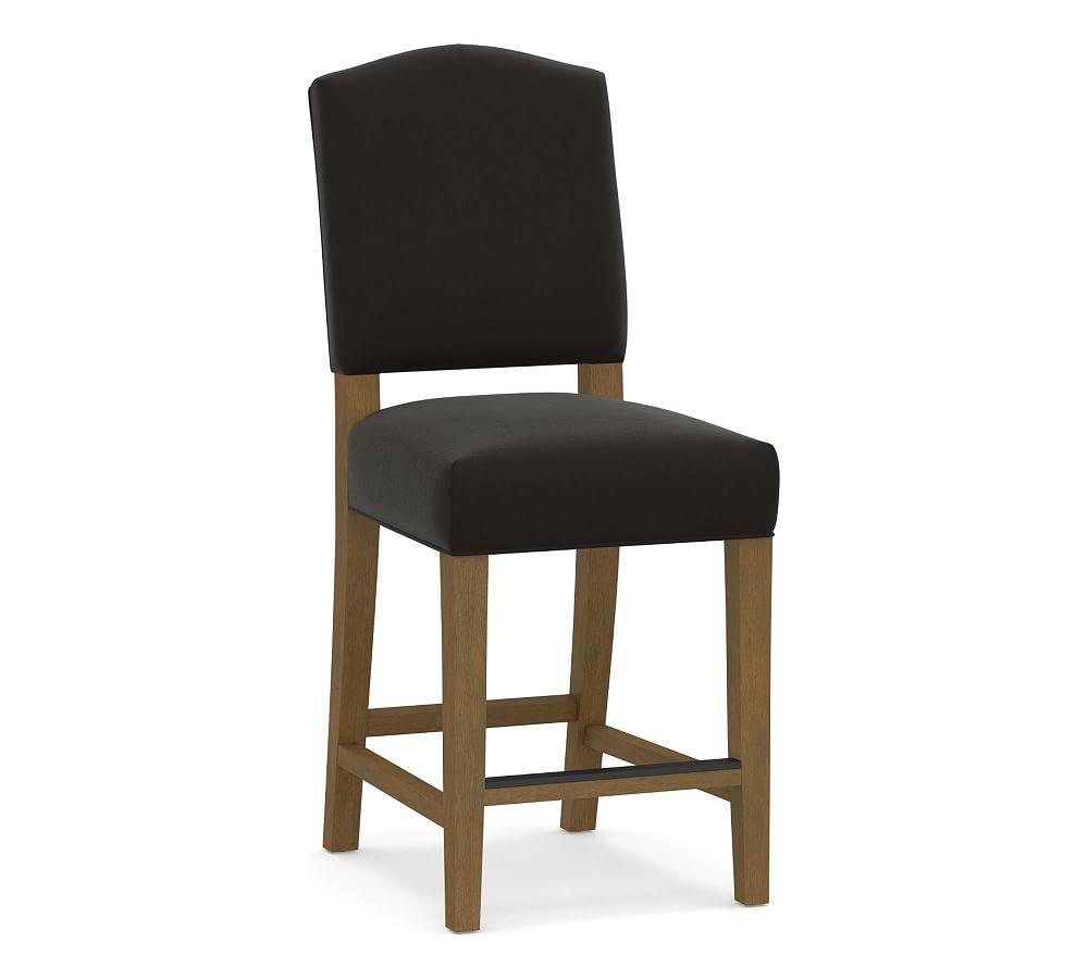 Belgian Gray Frame Performance Everydayvelvet Smoke Non Tufted Counter Height Bar Stool E279797