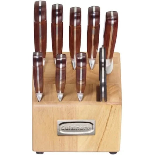 10 Piece Pakka Wood Cutlery Block Set W675301