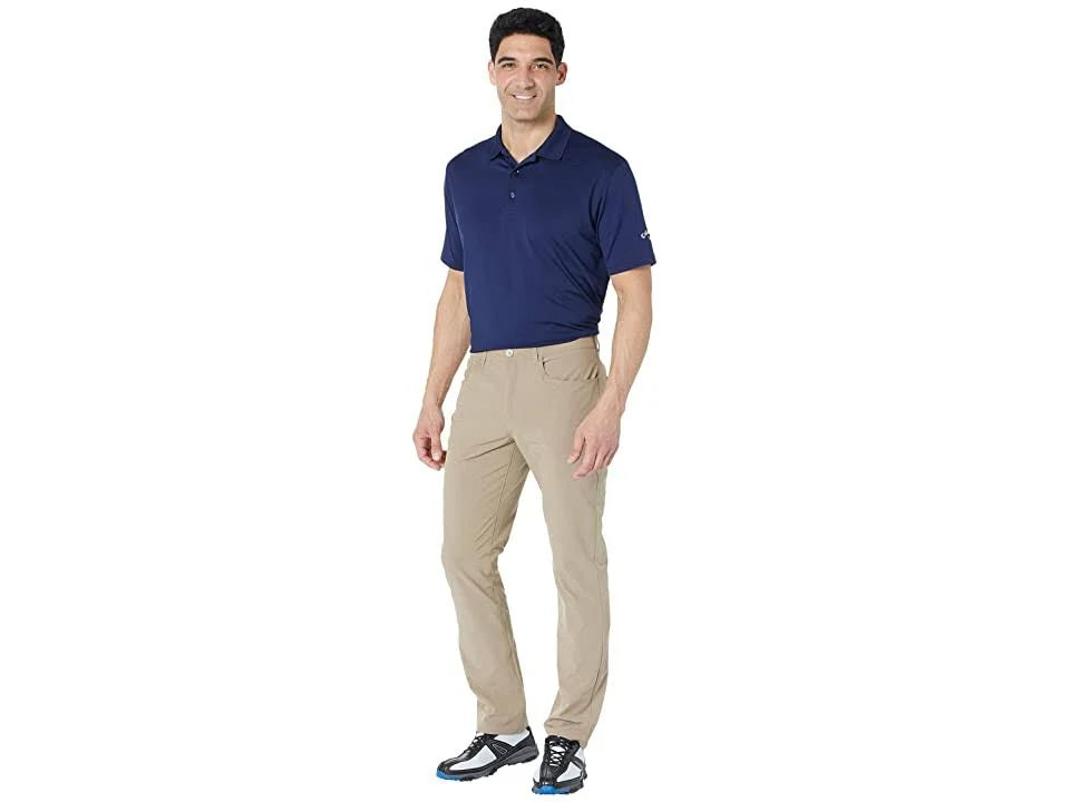Khaki Heather Beige Cotton Polyester Elastane 5-Pocket Pant Q4378