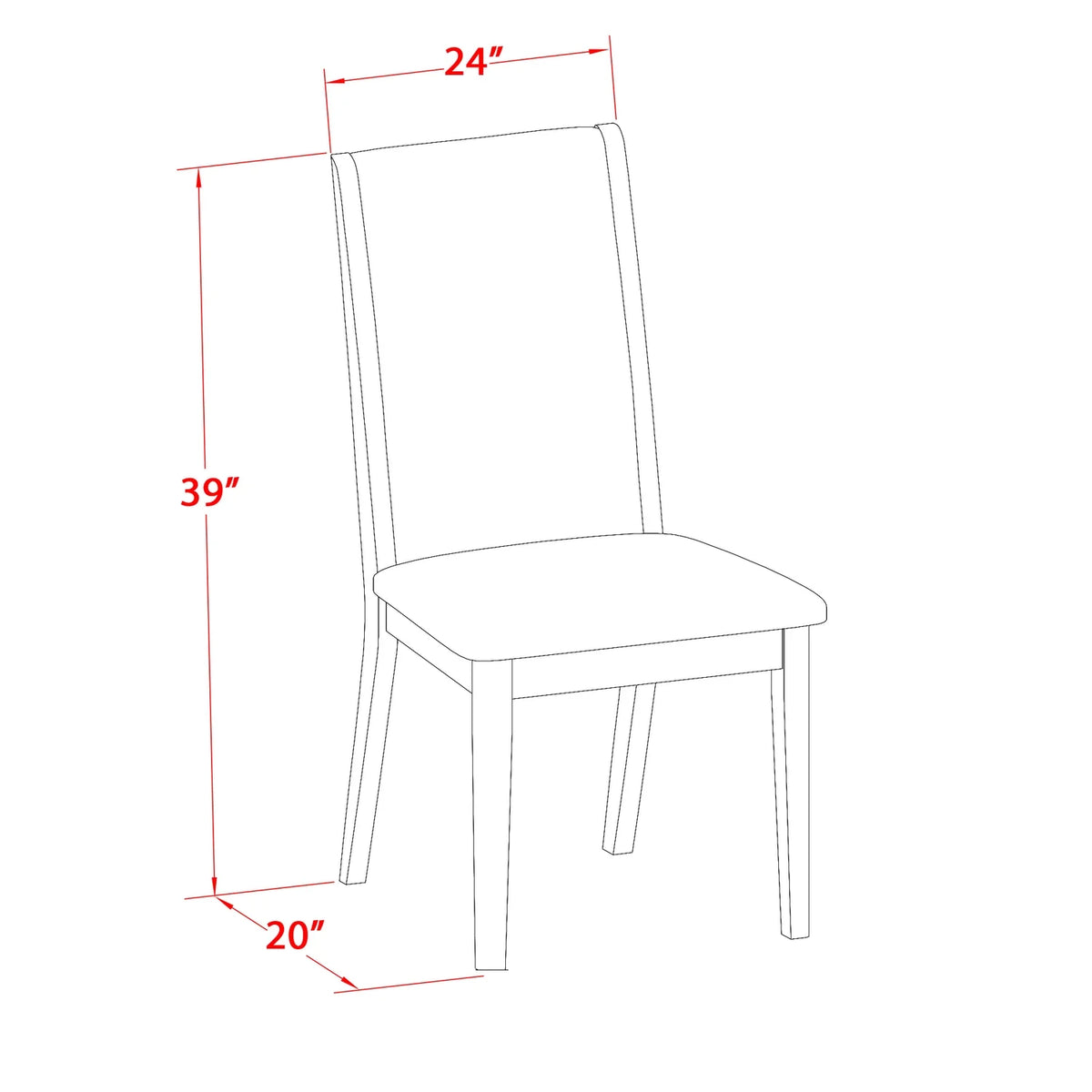 5-Piece Dining Room Table Set with 4 Chairs B968538